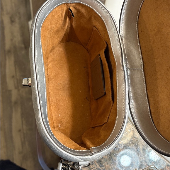 COACH Metallic Silver Crossbody Bag - Picture 9 of 9